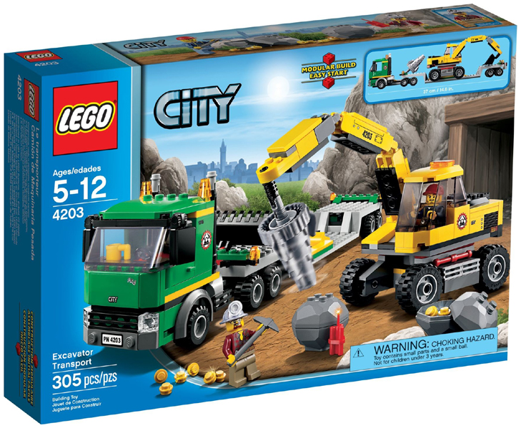 Box art for LEGO City Excavator Transport 4203