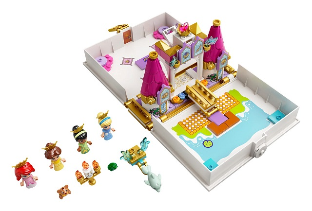 Display for LEGO Disney Ariel, Belle, Cinderella and Tiana's Storybook Adventures 43193