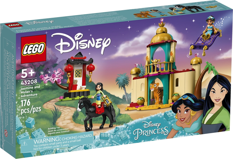 Box art for LEGO Disney Jasmine and Mulan’s Adventure 43208