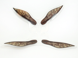 Display of LEGO part no. 44827pb02 Minifigure Wings with SW Geonosian Warrior Pattern  which is a Trans-Clear Minifigure Wings with SW Geonosian Warrior Pattern 