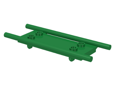 Display of LEGO part no. 4714 Minifigure, Utensil Stretcher  which is a Green Minifigure, Utensil Stretcher 