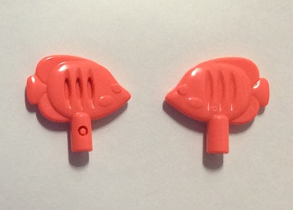 Display of LEGO part no. 49595c Friends Accessories Fish  which is a Coral Friends Accessories Fish 