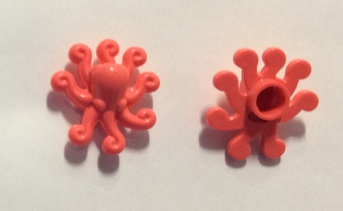 Display of LEGO part no. 49595g Friends Accessories Octopus  which is a Coral Friends Accessories Octopus 