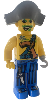 This LEGO minifigure is called, Pirates, Captain Kragg . It's minifig ID is 4j015.