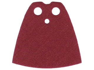 Display of LEGO part no. 522 Minifigure Cape Cloth, Standard, Traditional Starched Fabric, 4.0cm Height  which is a Dark Red Minifigure Cape Cloth, Standard, Traditional Starched Fabric, 4.0cm Height 