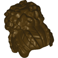 Display of LEGO part no. 53126 Minifigure, Hair Female Coiled with Large High Bun  which is a Dark Brown Minifigure, Hair Female Coiled with Large High Bun 