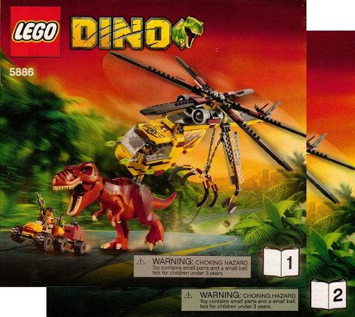 Instructions for Set 5886 T Rex Hunter Bricker King