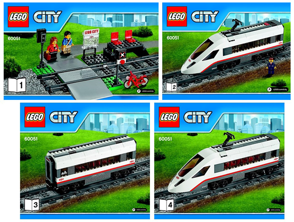 Instructions for LEGO (Instructions) for Set 60051 High-speed Passenger Train  60051-1