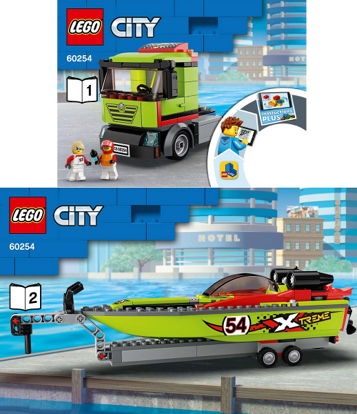 Instructions for LEGO (Instructions) for Set 60254 Race Boat Transporter  60254-1