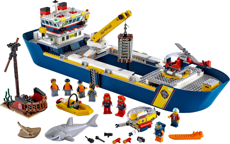 Display for LEGO City Ocean Exploration Ship 60266