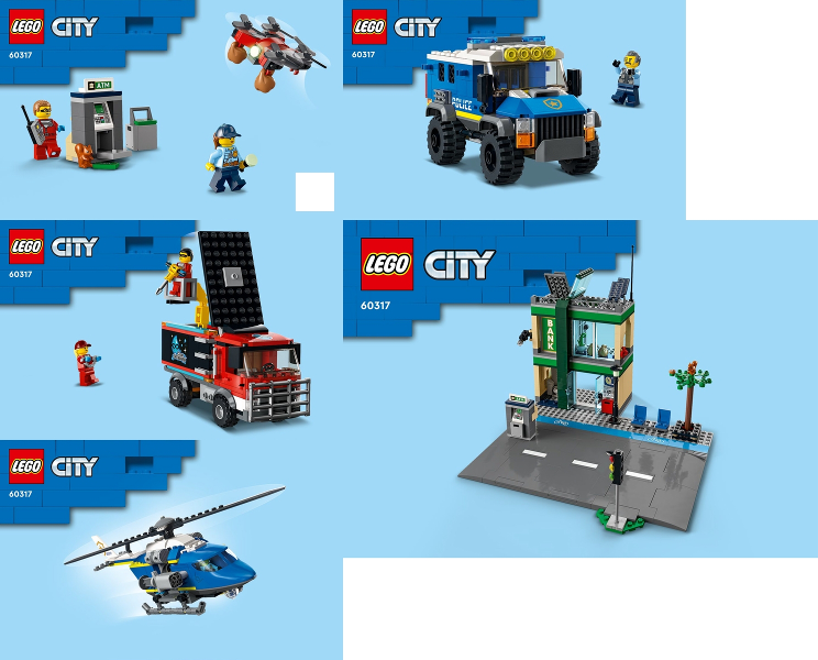 Instructions for LEGO (Instructions) for Set 60317 Police Chase at the Bank  60317-1