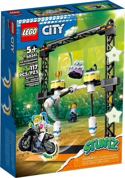 Box art for LEGO City The Knockdown Stunt Challenge 60341