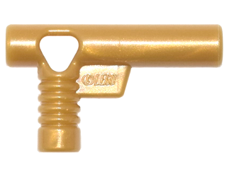 Display of LEGO part no. 60849 Minifigure, Utensil Hose Nozzle Elaborate  which is a Pearl Gold Minifigure, Utensil Hose Nozzle Elaborate 