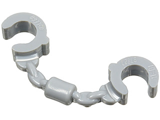Display of LEGO part no. 61482 Minifigure, Utensil Handcuffs  which is a Light Bluish Gray Minifigure, Utensil Handcuffs 