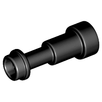 Display of LEGO part no. 64644 Minifigure, Utensil Telescope  which is a Black Minifigure, Utensil Telescope 
