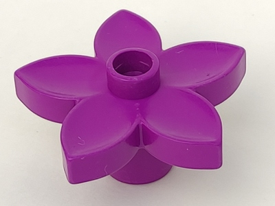 Display of LEGO part no. 6510 Duplo, Plant Flower with Stud  which is a Purple Duplo, Plant Flower with Stud 