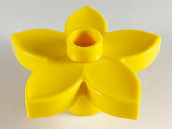 Display of LEGO part no. 6510 Duplo, Plant Flower with Stud  which is a Yellow Duplo, Plant Flower with Stud 