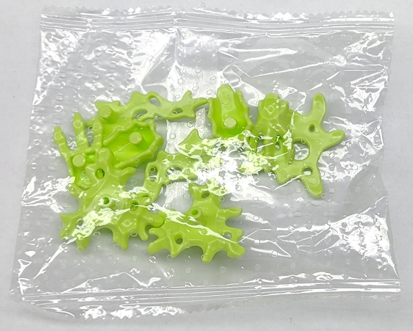 Display of LEGO part no. 65726 Slime, 9 in Bag (Multipack)  which is a Yellowish Green Slime, 9 in Bag (Multipack) 