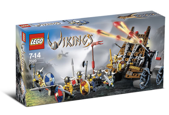 Box art for LEGO Vikings Army of Vikings with Heavy Artillery Wagon 7020