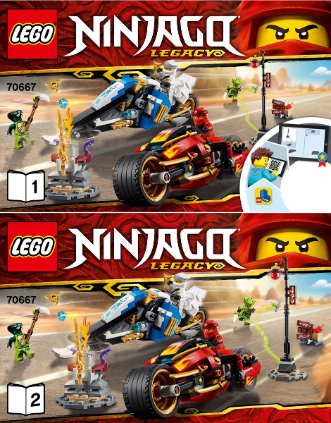 Lego ninjago kai's blade cycle & best sale zane's snowmobile 70667