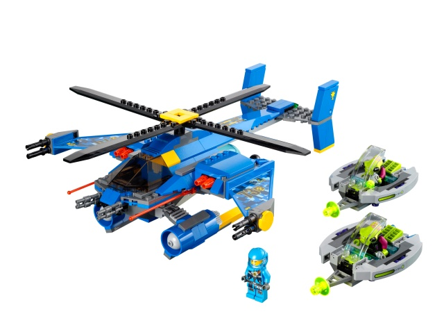 Display of LEGO Alien Conquest Space Jet-Copter Encounter 7067