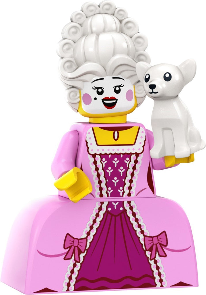 LEGO Rococo Aristocrat is a Series 24 minifigure that contains 6 pieces and was released as part of the collectable series in 2023