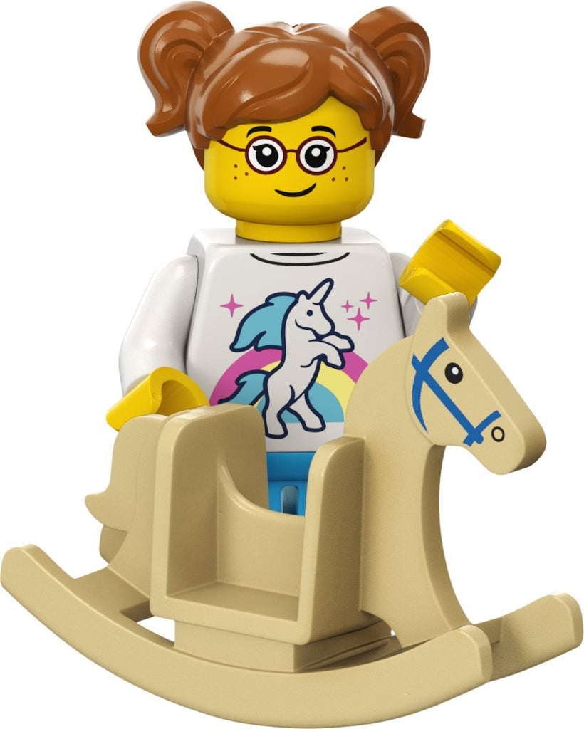LEGO Rockin' Horse Rider is a Series 24 minifigure that contains 6 pieces and was released as part of the collectable series in 2023