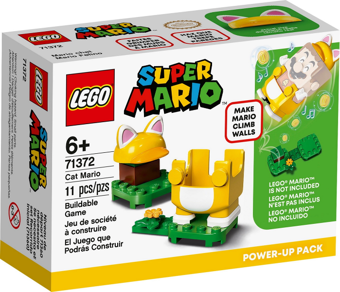 Box art for LEGO Super Mario Cat Mario, Power-Up Pack 71372