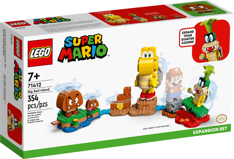 Box art for LEGO Super Mario Big Bad Island, Expansion Set 71412