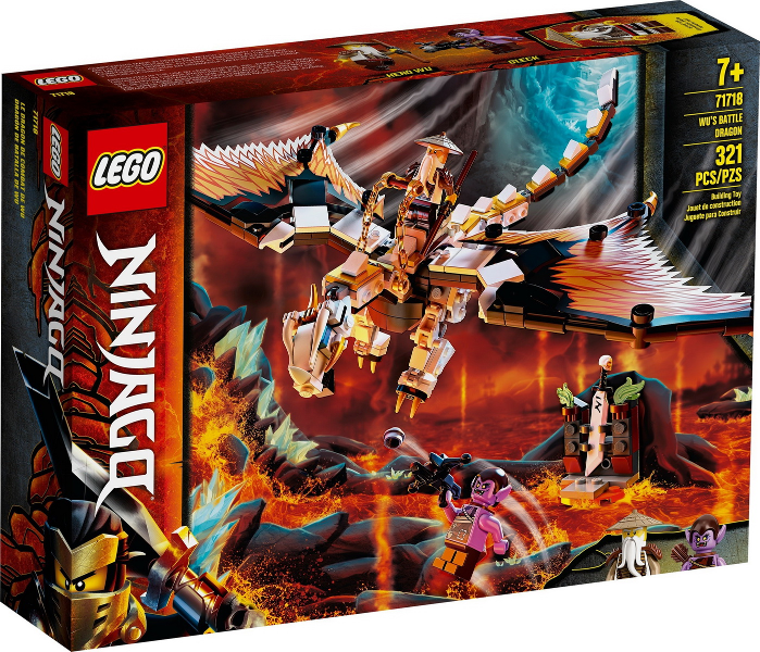 Box art for LEGO NINJAGO Wu's Battle Dragon 71718