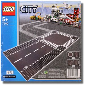 Box art for LEGO City Straight & Crossroad Plates 7280