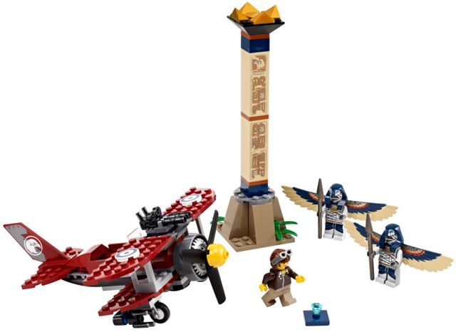 Display of LEGO Pharaoh's Quest Flying Mummy Attack 7307