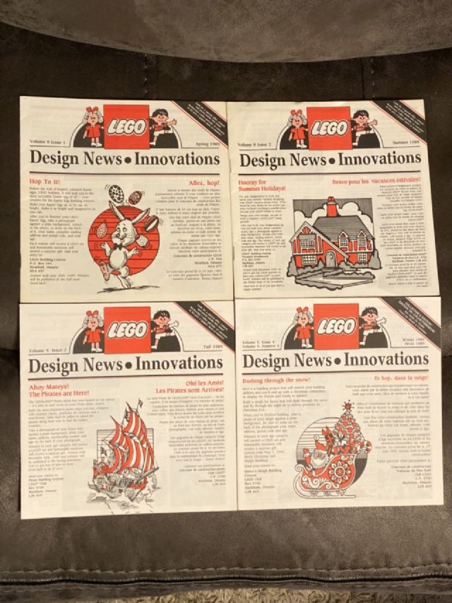 Cover for LEGO Design News Innovations 1989 Volume 9 Issues 1-4 / 4 magazines included in mint condition 
