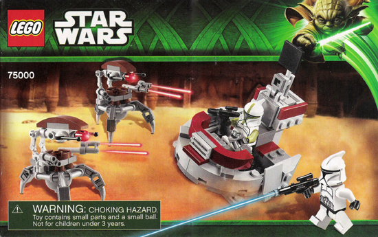 Instructions for LEGO (Instructions) for Set 75000 Clone Troopers vs. Droidekas  75000-1