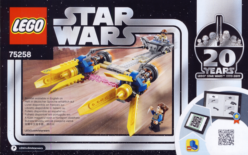 Instructions for LEGO (Instructions) for Set 75258 Anakin's Podracer â€“ 20th Anniversary Edition  75258-1