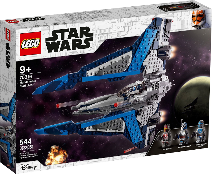 LEGO Disney Star Wars Mandalorian Starfighter Building Toy 75316, 544 pcs, 9+