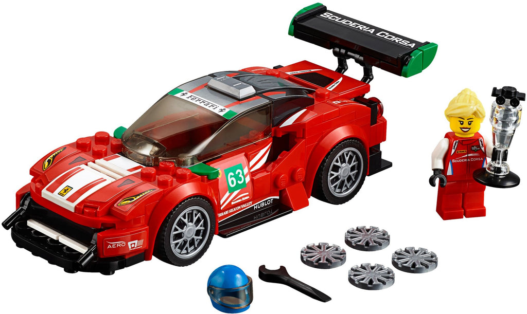 Display for LEGO Speed Champions Ferrari 488 GT3 'Scuderia Corsa' 75886