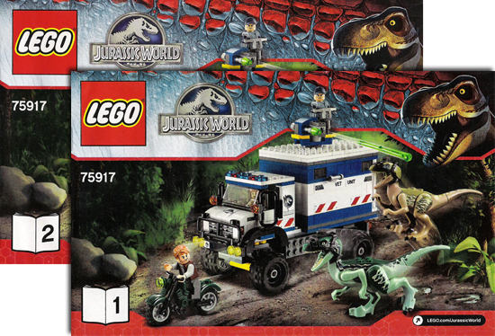 Lego jurassic world truck top instructions