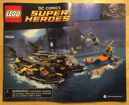Instructions for Set 76034 The Batboat Harbor Harbour Pursuit