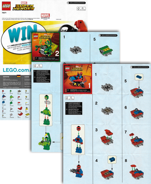 Instructions for LEGO (Instructions) for Set 76071 Mighty Micros: Spider-Man vs. Scorpion  76071-1