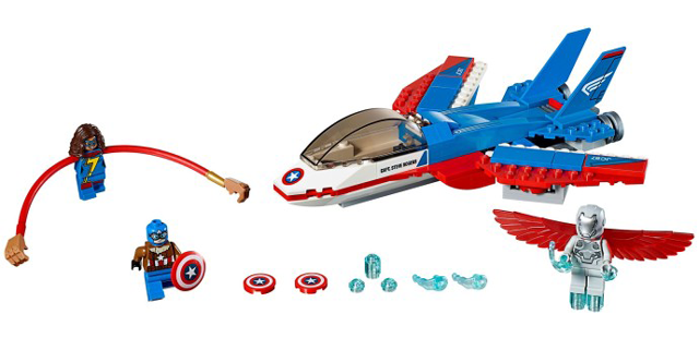 Display for LEGO Super Heroes Captain America Jet Pursuit 76076