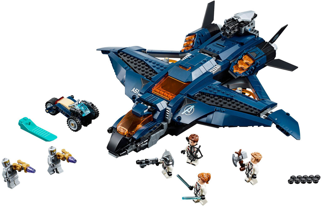 Display of LEGO Super Heroes Avengers Ultimate Quinjet 76126