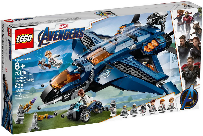 Box art for LEGO Super Heroes Avengers Ultimate Quinjet 76126