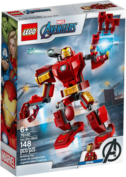Box art for LEGO Super Heroes Iron Man Mech 76140