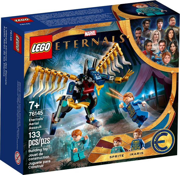 Box art for LEGO Super Heroes Eternals’ Aerial Assault 76145