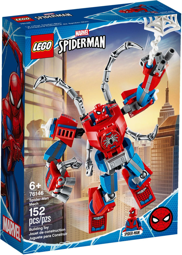 Box art for LEGO Super Heroes Spider-Man Mech 76146