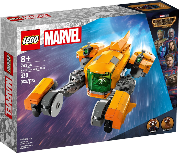 Box art for LEGO Super Heroes Baby Rocket's Ship 76254