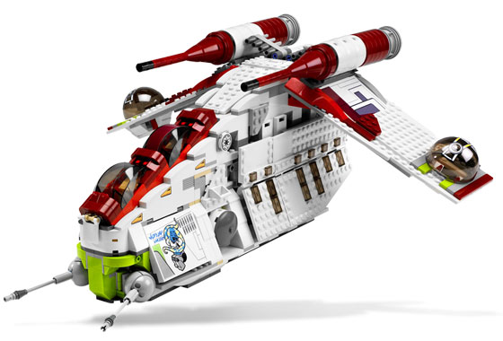 Display for LEGO Star Wars Republic Attack Gunship 7676