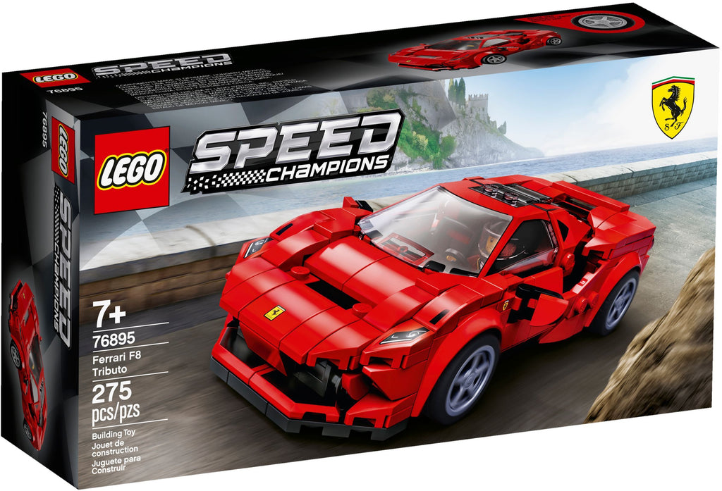 Box art for LEGO Speed Champions Ferrari F8 Tributo 76895