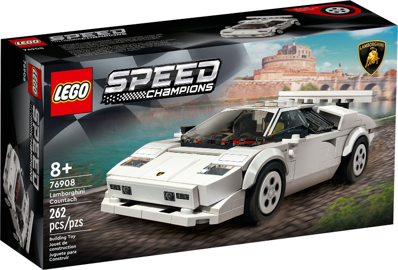 Box art for LEGO Speed Champions Lamborghini Countach 76908